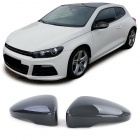 2 coques de retroviseur VW Scirocco - Carbone vernis - Noir Brillant