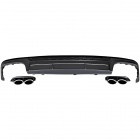 Diffuseur arriere AUDI A6 C8 sline 18-22 - Look S6 noir brillant argent