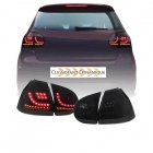 2 Feux arriere VW Golf 5 03-08 LED dynamiques LTI look G6 - Noir