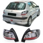 2 Feux arriere LED Peugeot 206 - Noir clair