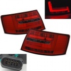 2 Feux arriere AUDI A6 C6 LTI look facelift 04-08 Rouge / Fumé 6pin