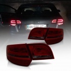 2 Feux AUDI A3 8PA Sportback LED 04-08 rouge teinté