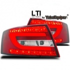 2 Rücklichter AUDI A6 (C6 4F) LTI 04-08 Rot / Klar 6-polig