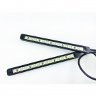 2 Feux de jour 15 LED Diurne 13cm - Blanc Pur - FlatDesign