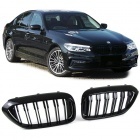 Grilles calandre BMW Serie 5 G30 G31 look M5 - 16-20 - Noir Brillant