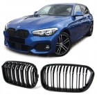 Grilles calandres BMW Serie 1 F20 F21 LCI 15-18 - Noir Brillant