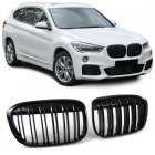 Grilles calandres BMW X1 F48 15-20 look performance - Noir Brillant