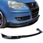 Spoiler lame avant VW Polo 4 9N3 05-09 - look sport noir brillant