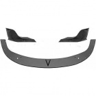 Spoiler lame avant - BMW Serie 5 E60 E61 03-10 - noir brillant