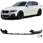 Spoiler lame de pare choc - BMW Serie 1 F20 F21 LCI 15-19 - look mperf - noir brillant
