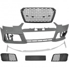Pare choc avant AUDI A4 B9 16-18 - Look RS4 - Noir - PDC