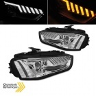 2 Phares LED AUDI A4 B8 11-15 - look matrix chrome - dynamiques