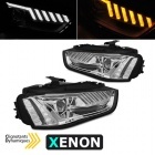 2 Phares xenon LED AUDI A4 B8 11-15 - look matrix chrome - dynamiques