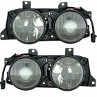 2 Phares avant BMW Serie 5 E34 et 7 E32 88-95 - Noir