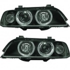 2 Phares avant BMW Serie 5 E39 phase 2 Angel Eyes - Noir
