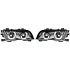 2 Phares avant LED 3D angel eyes blanc - BMW E46 98-01 - Noir