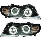 2 Phares avant CCFL BMW E46 Berline Angel Eyes 01-05 - Noir