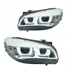 2 Phares avant BMW X1 E84 Angel Eyes 3D LED 12-14 - Chrome