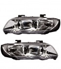 2 Phares BMW X5 E53 Angel Eyes 3D LED 99-03 Chrome