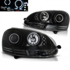 2 Phares avant VW Golf 5 03-09 Angel Eyes CCFL - Noir