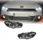 2 Phares xénon avant VW Scirocco III 08-14 - Full LED DRL - Clignotants dynamiques