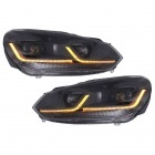 2 Phares avant VW GOLF 6 LED 08-13 look facelift G7.5 black - dynamiques