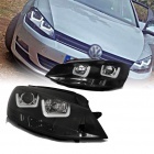 2 Phares avant VW Golf 7 - 3D U-LED - Noir