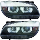 2 Phares avant BMW X1 E84 Angel Eyes 3D LED 12-14 - Noir