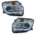 2 Phares design LTI Dacia Duster 2011-2014 - Chrome