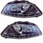 2 Phares SEAT Ibiza 02-08 - Feux jour LED - Chrome