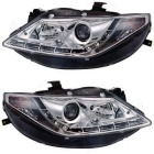 2 Phares SEAT Ibiza 08-12 - Feux jour LED - Chrome