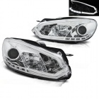 2 Phares avant VW GOLF 6  DRL LED 08-12 Chrome