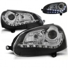 2 Phares avant VW Golf 5 03-09 DragonLED - Noir