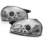 2 Phares avant Opel Corsa B 93-00 devil eyes - Chrome