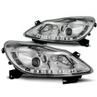 2 Phares avant Opel Corsa D 06-10 devil eyes - Chrome
