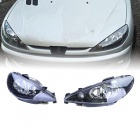 2 Phares Peugeot 206 03-06 - H7 - Noir