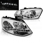 2 Phares avant VW Polo 6R 10-14 - Devil DRL LED - chrome