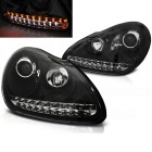 2 Phares xénon Porsche Cayenne DRL LED 03-07 - Noir