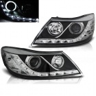 2 Phares avant Skoda Octavia 2 angel eyes CCFL - 09-12 - Noir