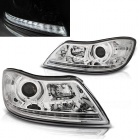 2 Phares avant Skoda Octavia 2 devil eyes LED - 09-12 - Chrome