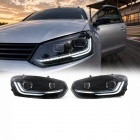 2 Phares VW Polo 6R 6C  10-17 - look Matrix LED - Noir