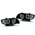 2 Phares avant BMW X5 E53 xenon Angel Eyes 99-03 - Noir