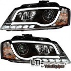 2 Phares avant AUDI A3 (8P) Facelift  08-12 - LTI - Noir