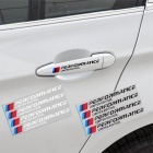 Lot de 4 stickers pour BMW sport blanc ///