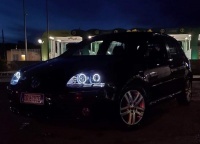 2 Phares avant VW Golf 5 03-09 Angel Eyes CCFL - Noir