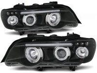 2 Phares BMW X5 E53 Angel Eyes Noir
