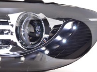 2 Phares avant VW Scirocco Devil Eyes LED LTI 08-14  - Noir