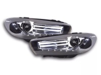 2 Phares avant VW Scirocco Devil Eyes LED LTI 08-14  - Noir
