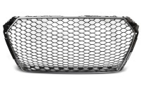 Grille calandre Audi A4 B9 modele 15-19 - look RS - Noir Gris