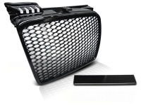 Grille calandre Audi A4 B7 04-08 - noir brillant - look RS4